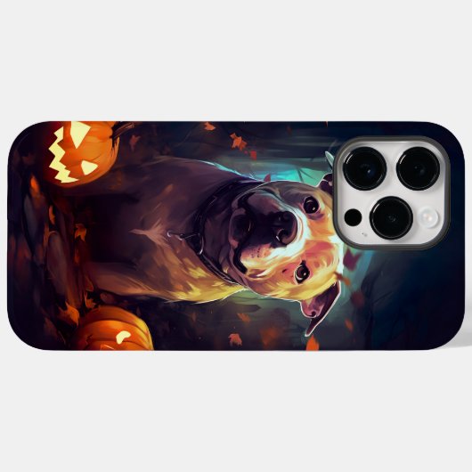 Halloween Pitbull met pompoenen eng Case-Mate iPhone Case (Achterkant (horizontaal))