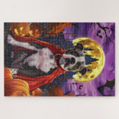 Halloween Pitbull Vampire Pumpkins eng Legpuzzel (Horizontaal)