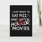Halloween Pizza Funny Horror Movie Kaart (Voorkant)