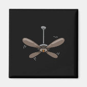 Halloween Plafond Fan Kostuum Grappig Easy Lazy La Magneet (Voorkant)