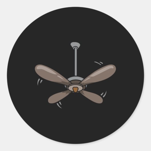 Halloween Plafond Fan Kostuum Grappig Easy Lazy La Ronde Sticker (Voorkant)