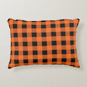 Halloween Plaid Accent Pillow Kussen