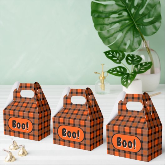 Halloween Plaid Boo Box Bedankdoosjes (Meervoudige)