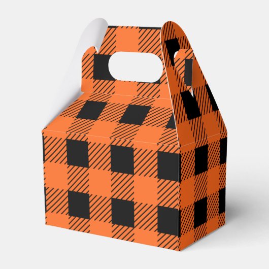 Halloween Plaid Favor Box Bedankdoosjes (Achterkant)