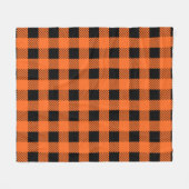 Halloween Plaid Fleece Deken (Voorkant (Horizontaal))
