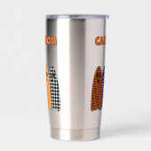 Halloween Plaid Gingham Geesten Geïsoleerde Drinkbeker (Links)