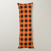 Halloween Plaid Lichaam Kussen (Achterkant (Verticaal))