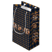 Halloween Plaid Pumpkin Klein Cadeauzakje (Achterkant Gekanteld)