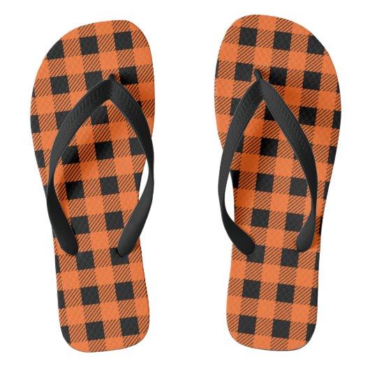 Halloween Plaid Teenslippers (Voetbed)