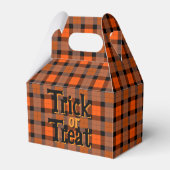 Halloween Plaid Trick or treat Bedankdoosjes (Voorkant Zijde)
