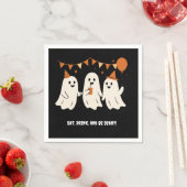 Halloween Playful White Ghost Black Festive  Servet (Insitu)