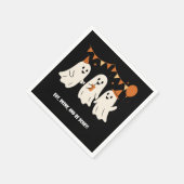Halloween Playful White Ghost Black Festive  Servet (Hoek)