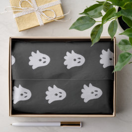 Halloween Playful White Ghost Black Festive  Tissuepapier