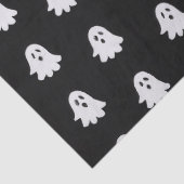 Halloween Playful White Ghost Black Festive  Tissuepapier (Detail)