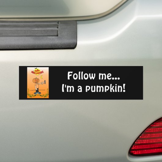 Halloween plezier bumpersticker (Op auto)