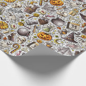 Halloween Plezier Cadeaupapier (Hoek)