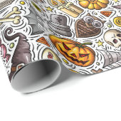 Halloween Plezier Cadeaupapier (Rol Hoek)
