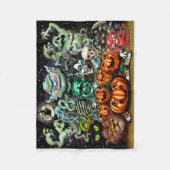 Halloween Plezier Kunst Fleece Deken (Voorkant)
