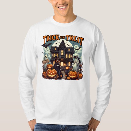 Halloween plezier met pompoenen en geesten! t-shirt (Voorkant)