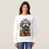 Halloween plezier met pompoenen en geesten! trui (Voorkant volledig)
