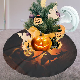 Halloween plezier met pompoenen, geesten en heksen kerstboom rok