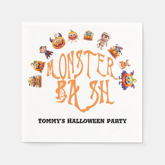 Halloween Plezier Monster Bash Servet (Voorkant)
