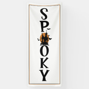 Halloween plezier   Spooky Creepy Deurlengte Spandoek