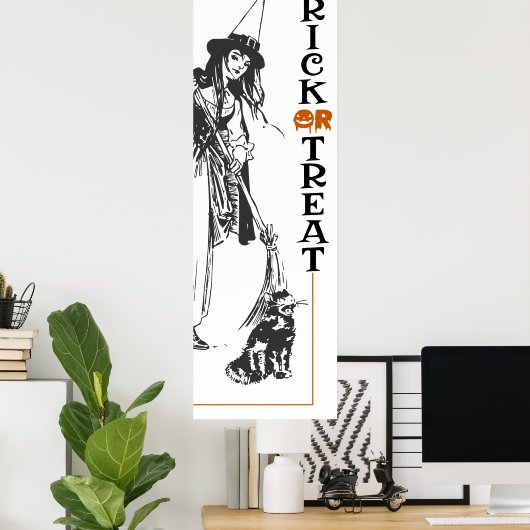 Halloween plezier | Trick or treat van heek en kat Poster (Thuiskantoor)