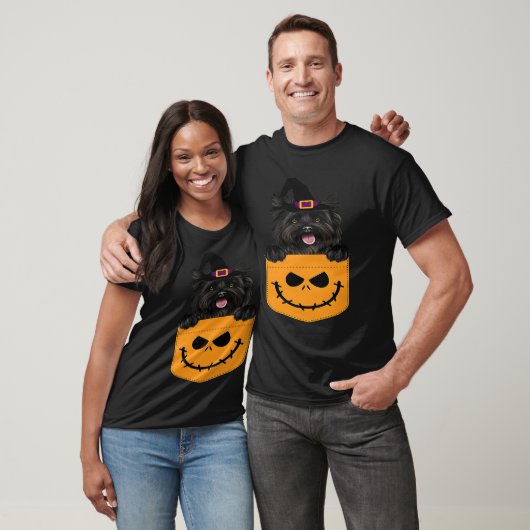 Halloween Pocket Cairn Terrier Scary Jack O Lanter T-shirt (Unisex)