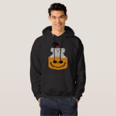 Halloween Pocket Maltese Scary Jack O Lantern Hoodie (Voorkant volledig)