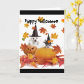 Halloween poedel en chihuahua hondenkaart kaart (Gele Bloem)