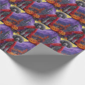 Halloween Poedel Vampier Pompoenen eng Cadeaupapier (Hoek)