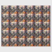 Halloween poel met pompoenen eng cadeaupapier (Vlak)