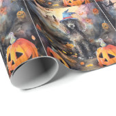 Halloween poel met pompoenen eng cadeaupapier (Rol Hoek)