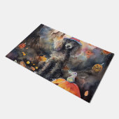 Halloween poel met pompoenen eng deurmat (Schuin)