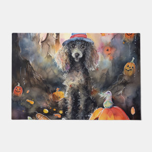 Halloween poel met pompoenen eng deurmat
