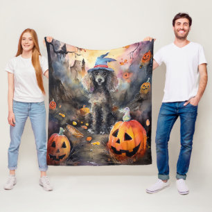 Halloween poel met pompoenen eng fleece deken