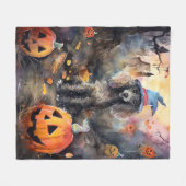 Halloween poel met pompoenen eng fleece deken (Voorkant (Horizontaal))
