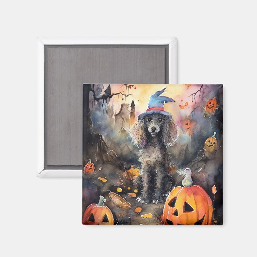 Halloween poel met pompoenen eng magneet (Voorkant / Achterkant)