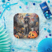 Halloween poel met pompoenen eng papieren bordje (Feest)