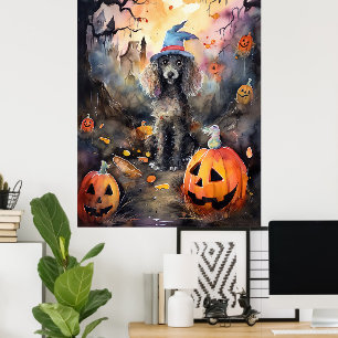Halloween poel met pompoenen eng poster