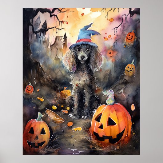 Halloween poel met pompoenen eng poster (Voorkant)