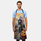 Halloween poel met pompoenen eng schort (Gedragen)