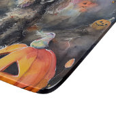 Halloween poel met pompoenen eng snijplank (Hoek)