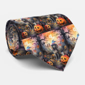 Halloween poel met pompoenen eng stropdas (Opgerold)