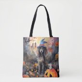 Halloween poel met pompoenen eng tote bag (Voorkant)