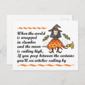 Halloween Poem Briefkaart (Voorkant / Achterkant)