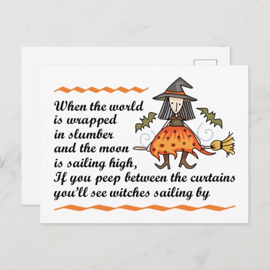 Halloween Poem Briefkaart (Voorkant / Achterkant)