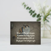 Halloween Poem - Calico Cat Briefkaart (Staand voorkant)