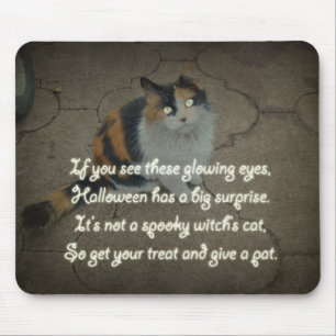 Halloween Poem - Calico Cat Muismat